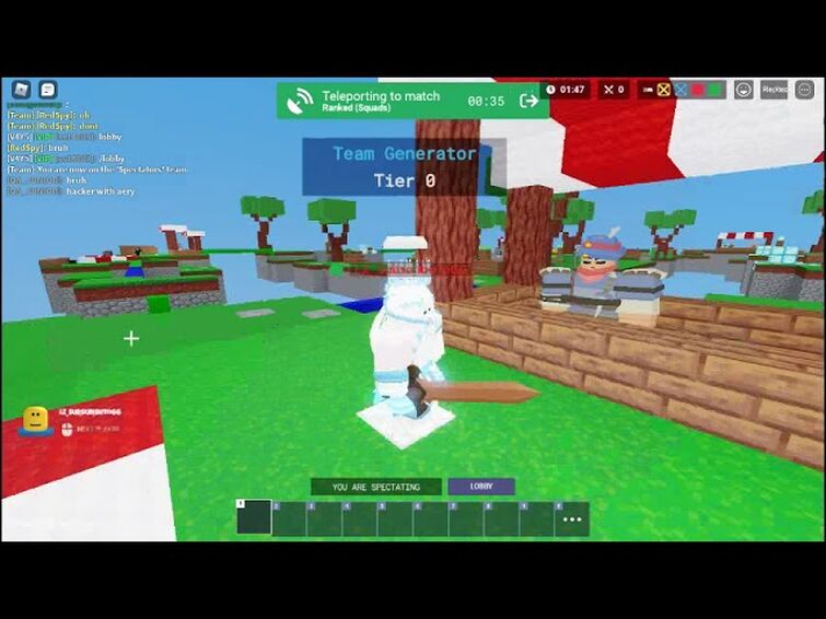 BEATING A HACKER IN ROBLOX BEDWARS 