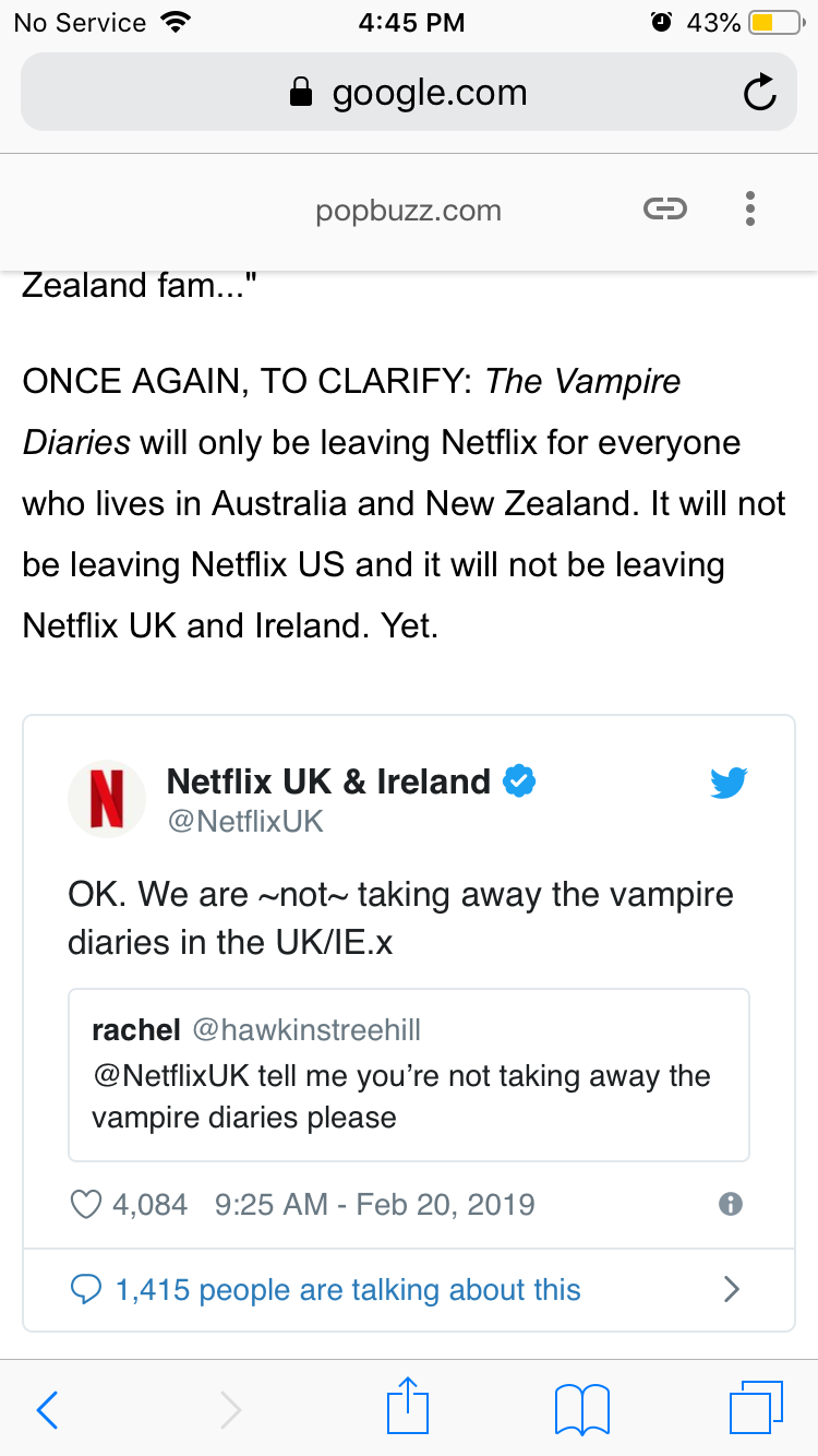 Is The Vampire Diaries leaving Netflix UK?