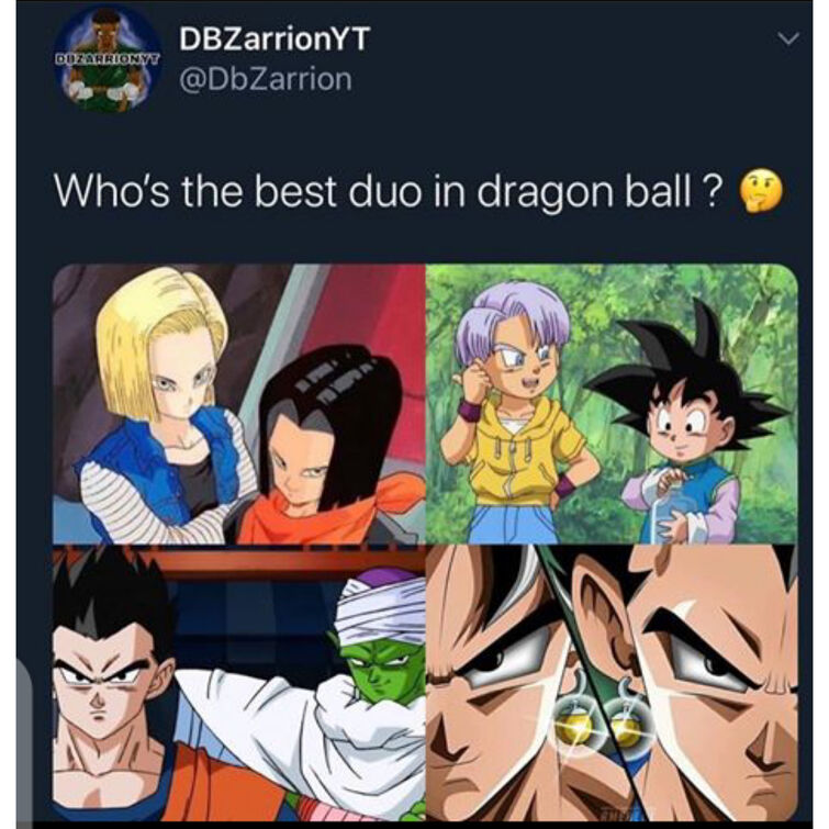 Name a better anime duo, we'll wait! 🤝 #dbz