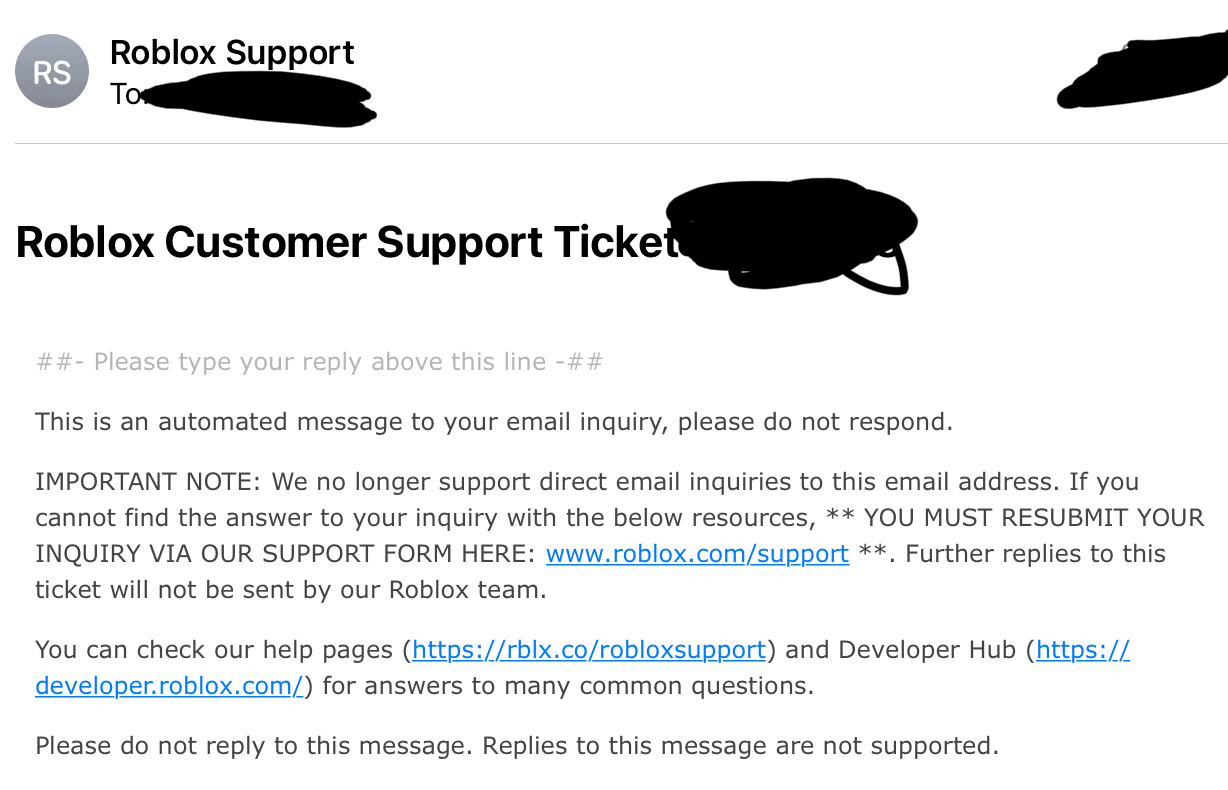 For People Who Have Suffered Logging In To Their Account Or Had To Contact Roblox Fandom - roblox email ticket