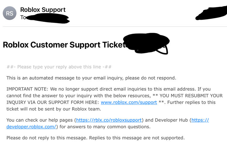 ✓ Roblox Support Real Human Response Ticket Example 🔴 
