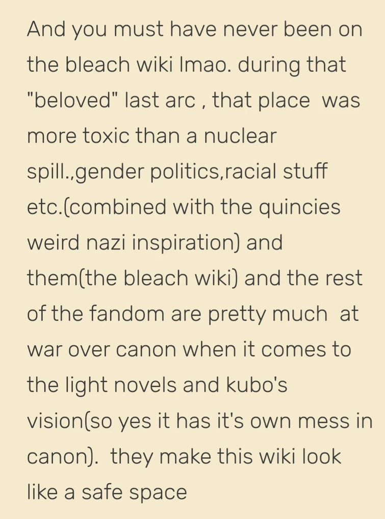 is bleach wiki toxic place? Fandom