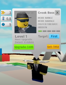 Discuss Everything About Tower Defense Simulator Wiki Fandom - crook boss roblox