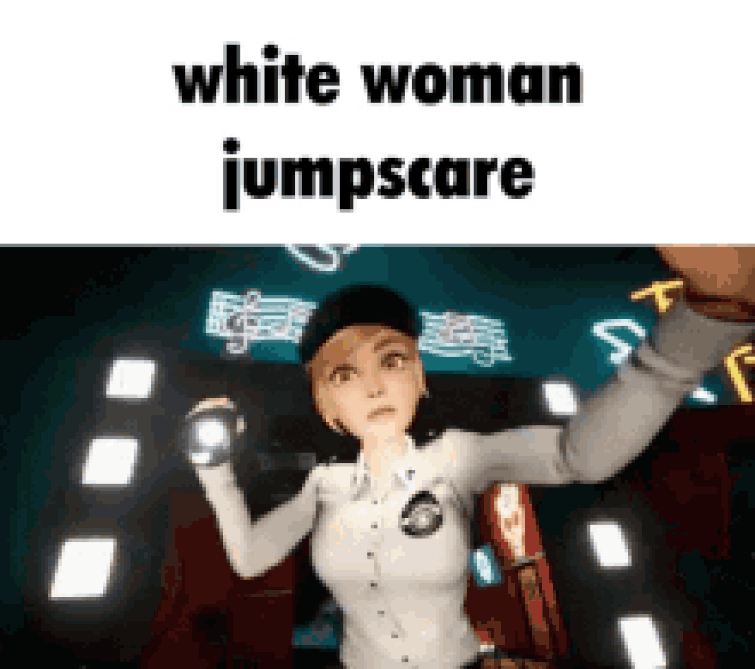 white woman jumpscare Fandom