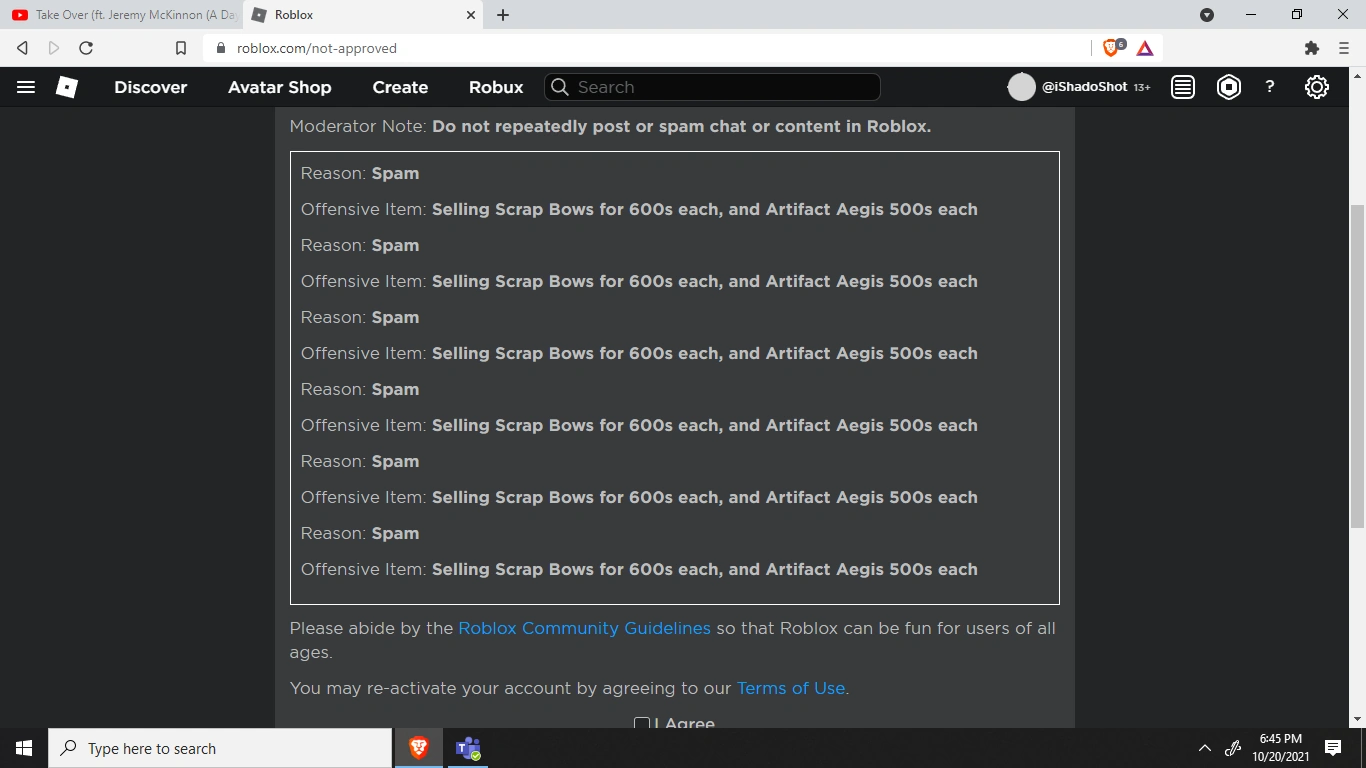 Warning! Roblox WILL punish you for trying to trade in chat! | Fandom