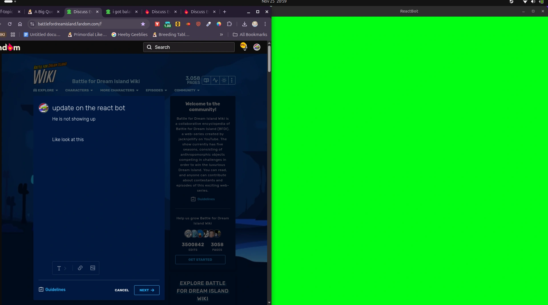 update on the react bot | Fandom