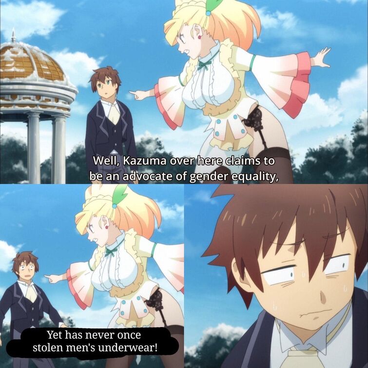 memes on X: Come watch Konosuba we have kazuma  / X