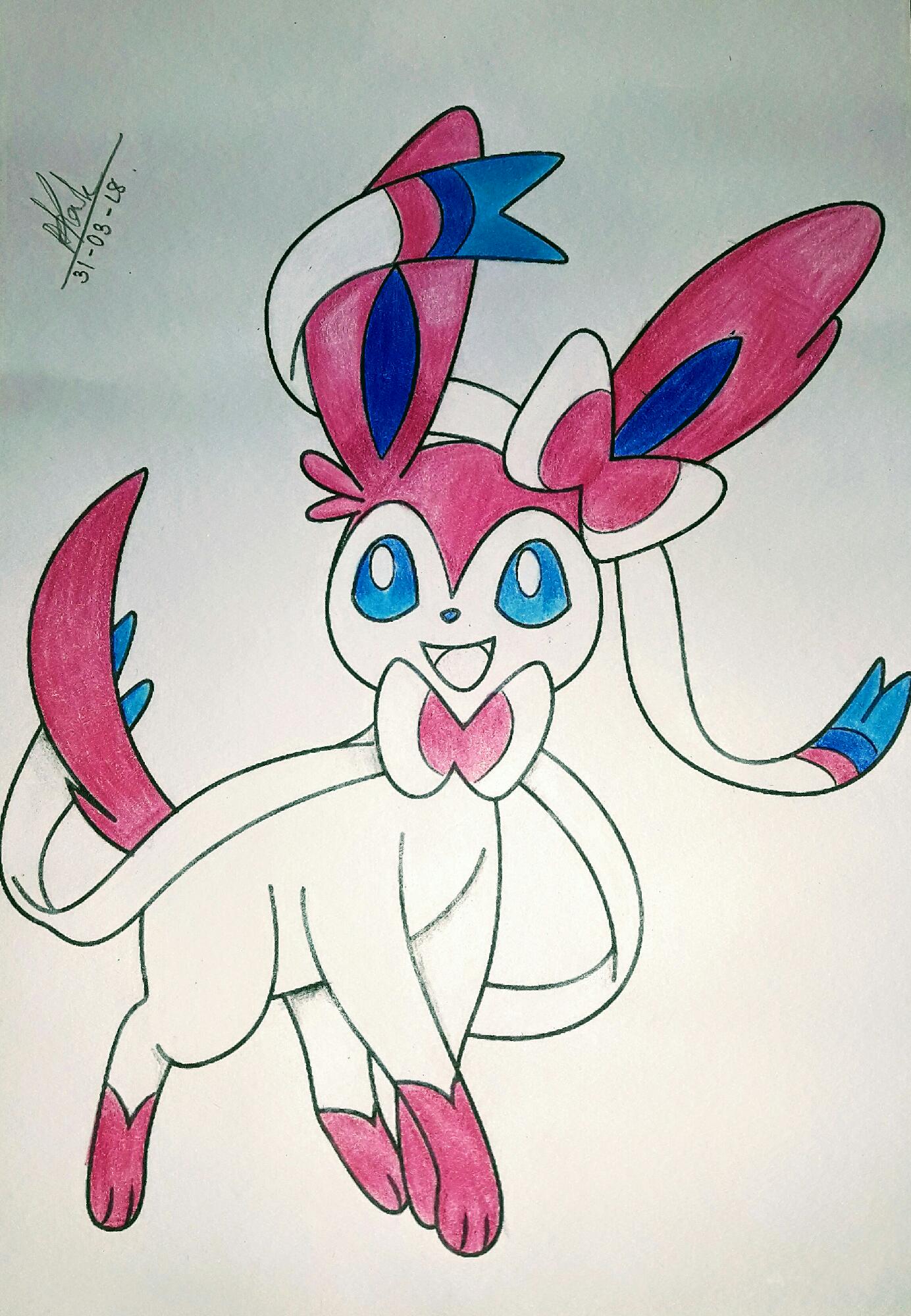 My Drawing #10 ~ Sylveon || ~ | Fandom