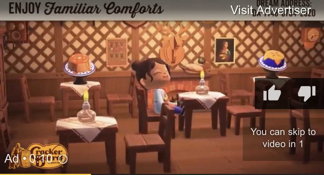 Sooo Cracker Barrel did an ACNH ad Fandom