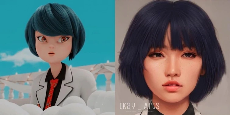 Miraculous Ladybug realistic versions of Marinette, Adrien, Luka ...