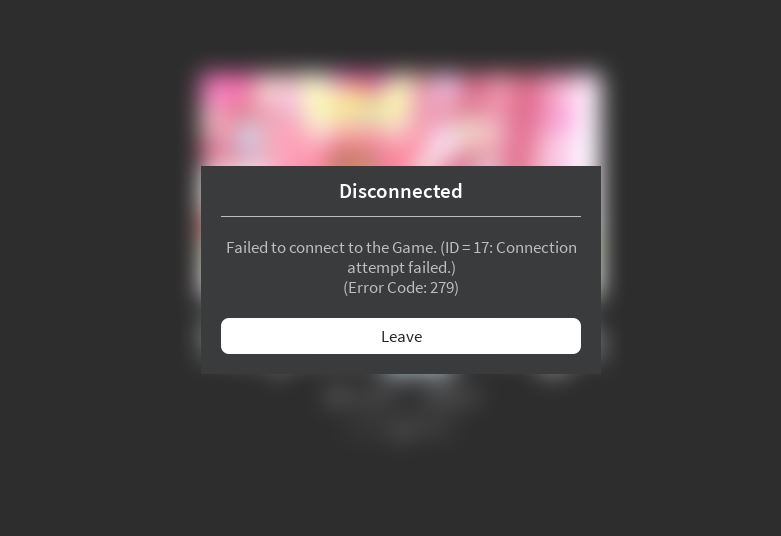 Roblox Disconnected Error Code