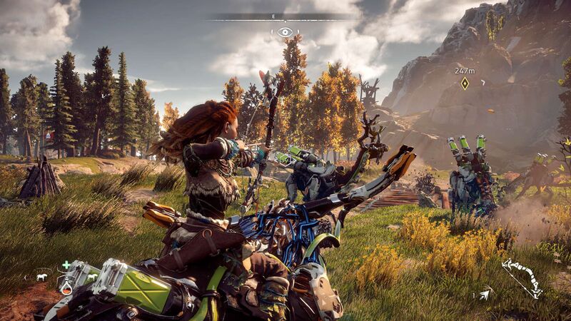 New Horizon Zero Dawn gameplay trailer shows Aloy hunting dangerous game