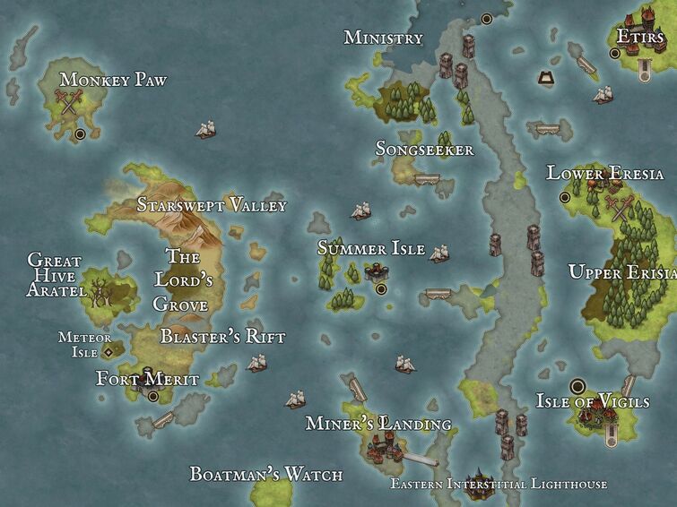 Map of all Roblox Deepwoken locations