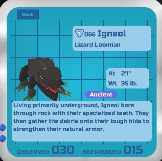 Loomian Legacy Igneol Evolution Level