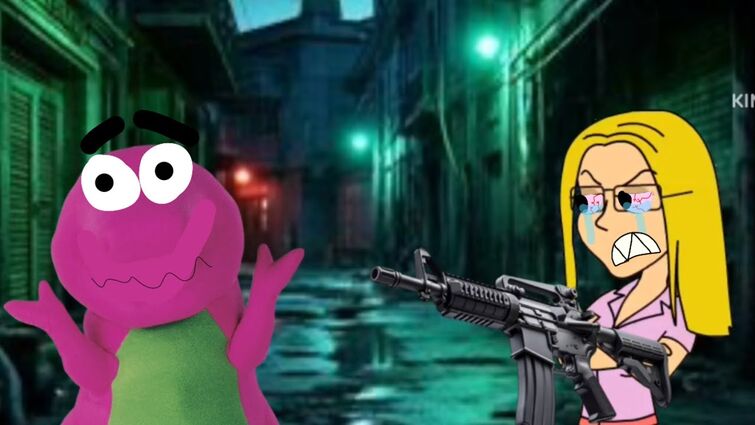 Catherine murders Barney The Dinosaur Part 1: Catherine kills Barney ￼￼