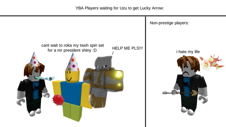 UzuKee on X: NEW LUCKY ARROW CODE #yba #roblox