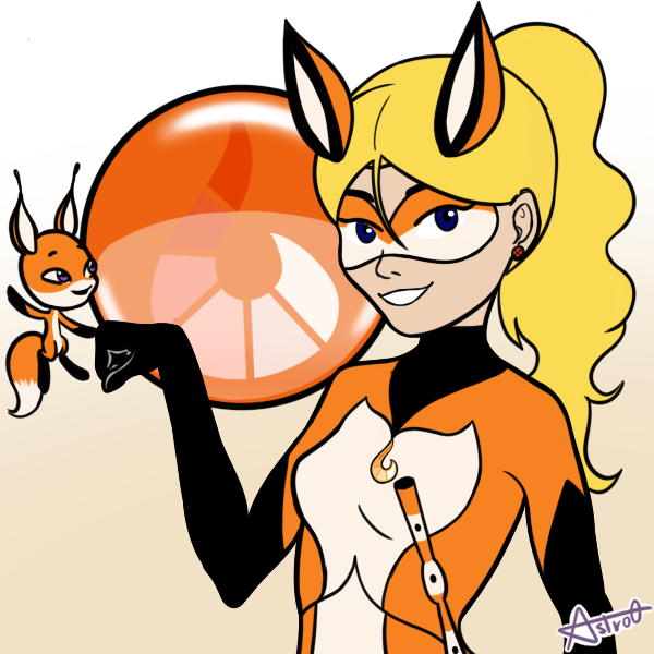 My OC with the fox miraculous! credits to Astro0 on picrew! | Fandom