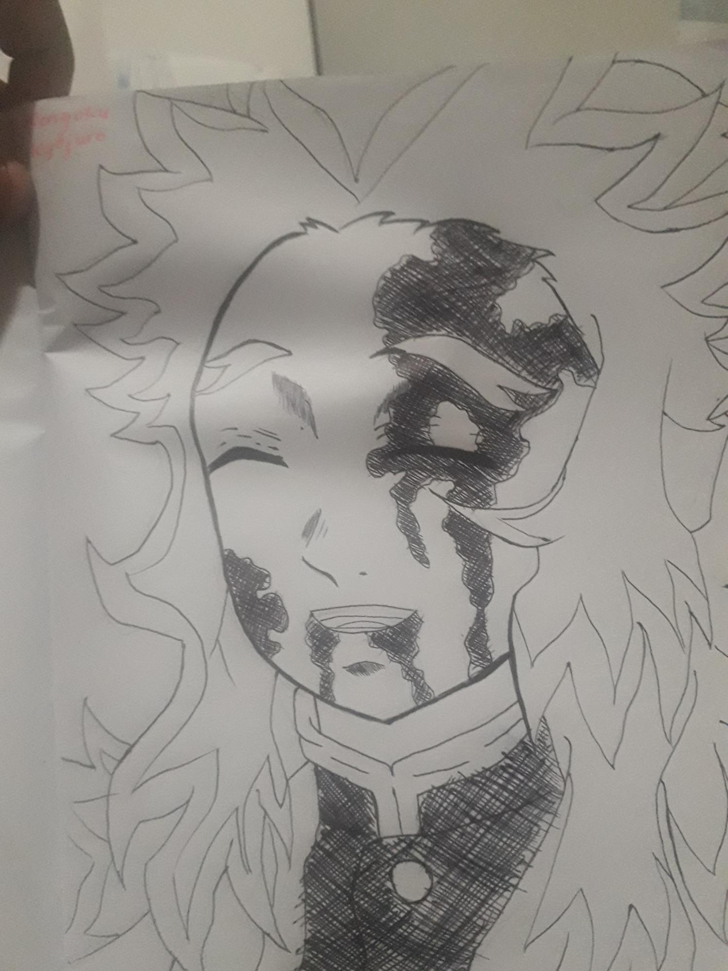 Demon slayer desenho preto e branco