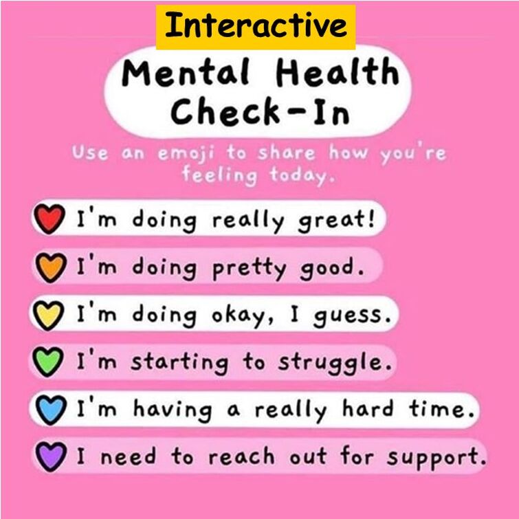 Mental Health Check In Scale