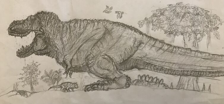 t rex drawing