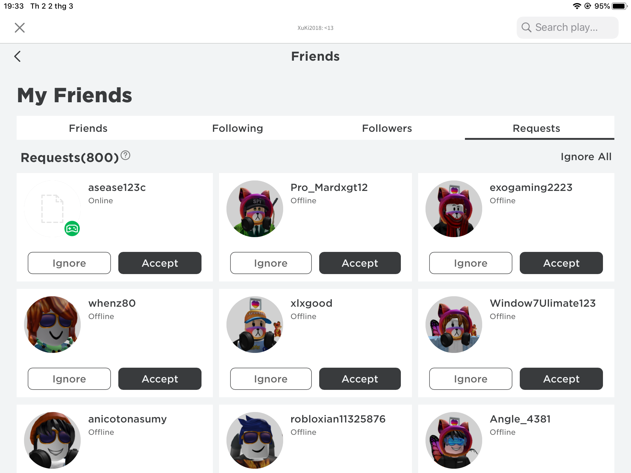 I Didn T Notice That I Have So Many Friend Request Xd Fandom - roblox friend request icon