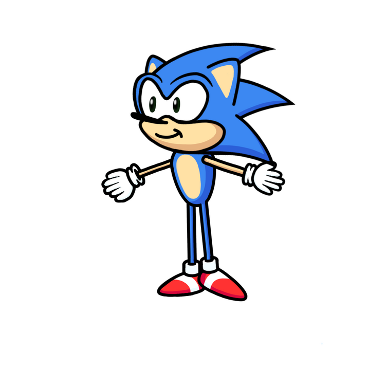 Tried to draw Sonic as accurately to the Sonic 1 sprite as