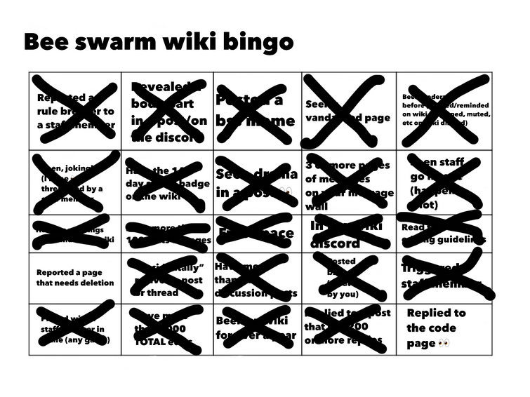 Noobs in Combat Bingo (by WhitetheCa) Bingo Card