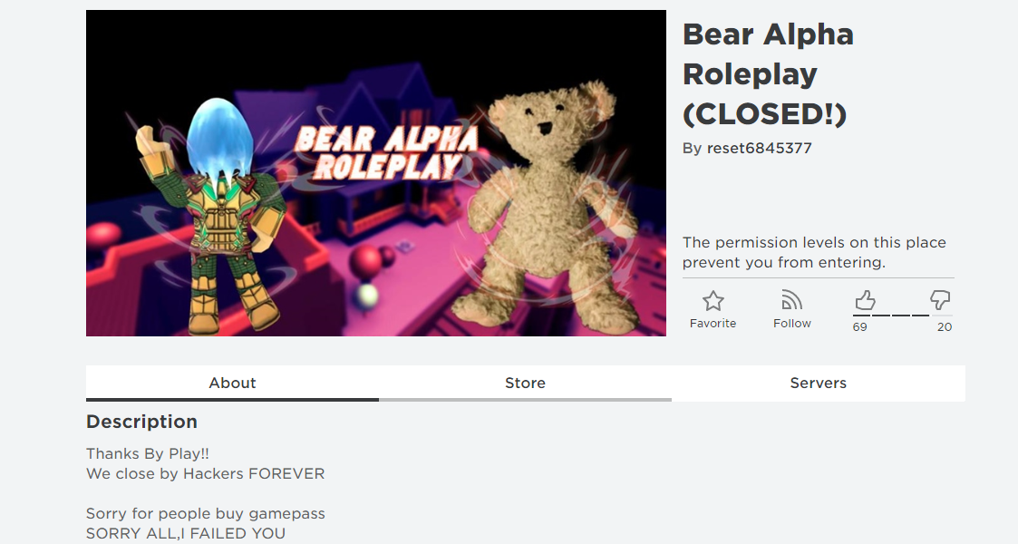 Fandom - roblox bear rp wiki