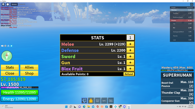 Where should I put my stats? I have Buddha and I'm lvl 729 or should I eat  magma? : r/bloxfruits