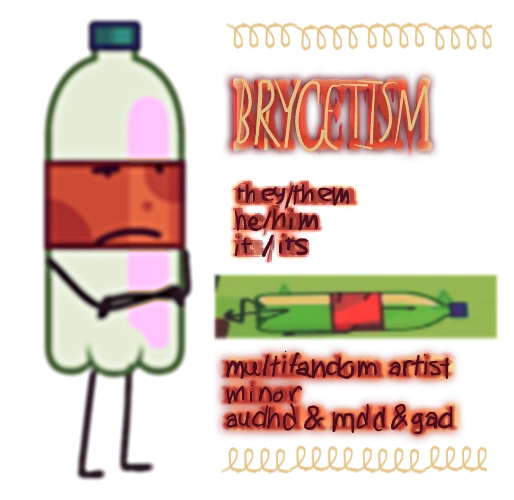 brycetism / they/them he/him it/its / multifandom artist minor audhd mdd gad 