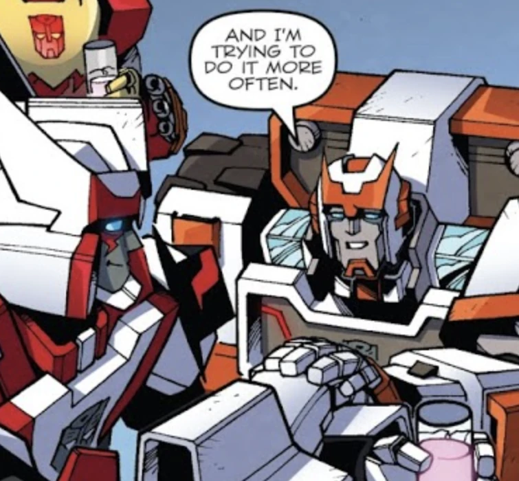 Ratchet and Drift are drawn gazing at each other so softly in Lost