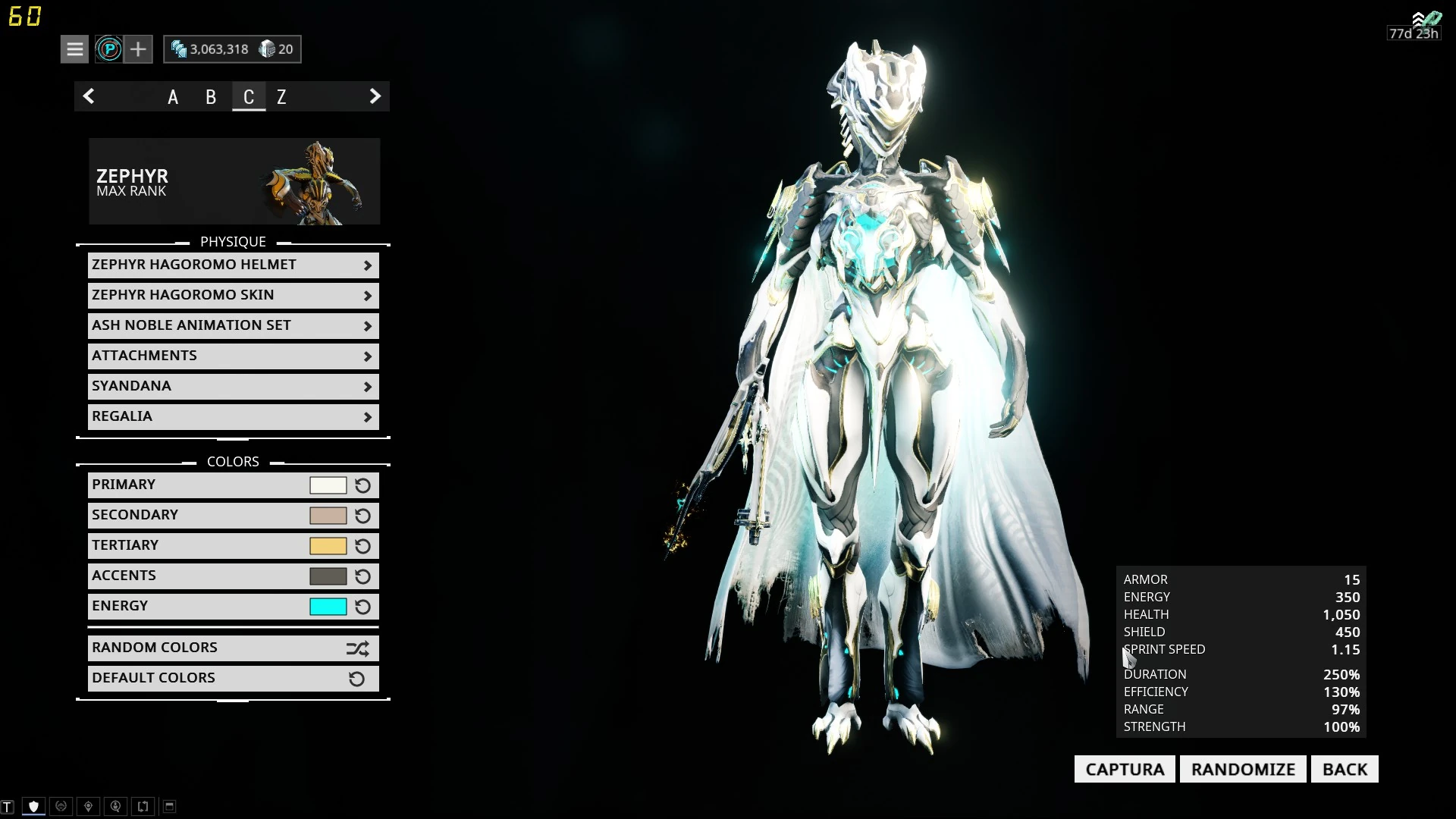 Zephyr Prime FashionFrame | Fandom