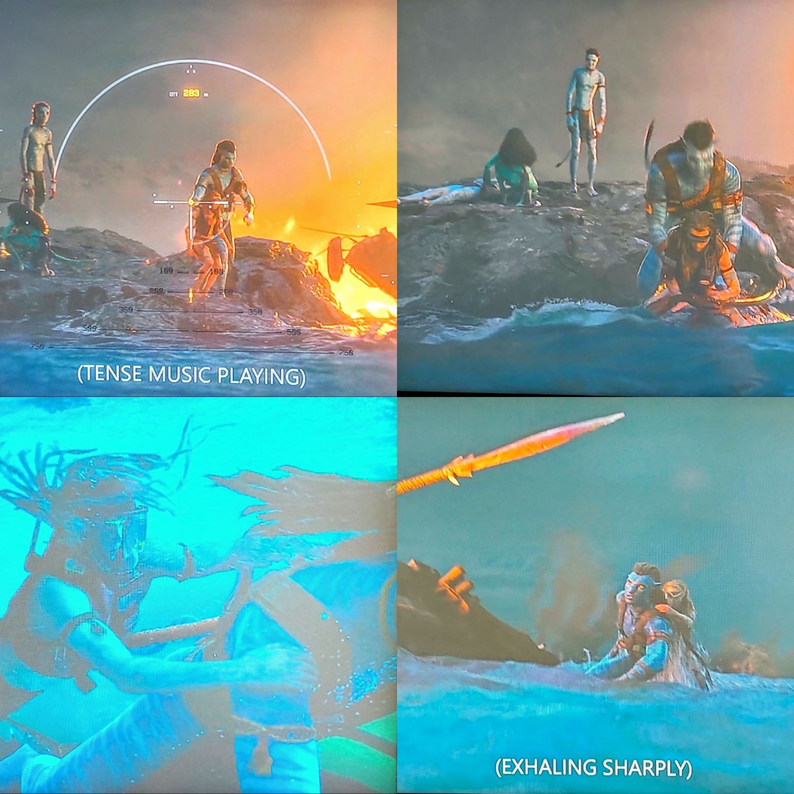 Avatar: The Way Of Water- Jake and Spider riding together to find Kiri 