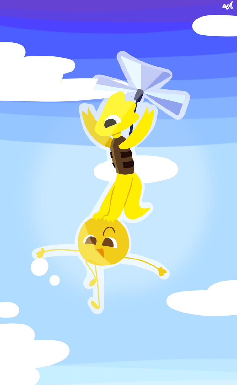 Orange 🍊 on Game Jolt: Rainbow friends fanart(These are not ships‼️)  Yellow follows blue a