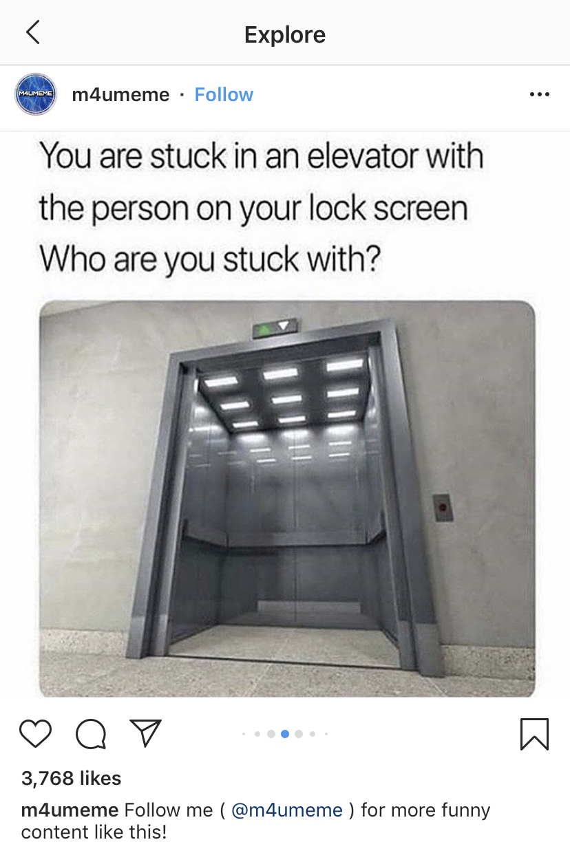 Brother If I were stuck in the elevator with yes… 