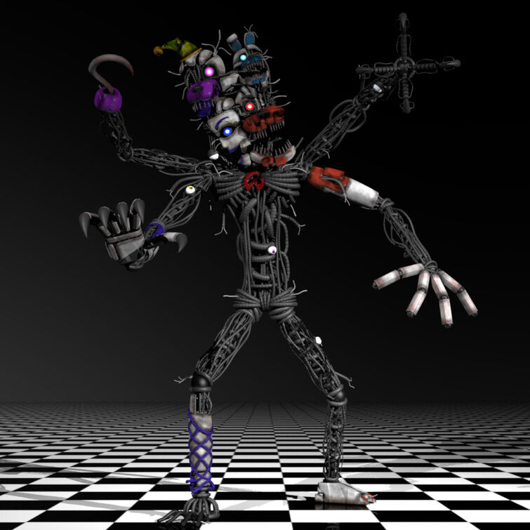 FNaF6 Ennard 'Molten Freddy' but the wires are rigged for animation  (Details in comments) - fivenightsatfreddys