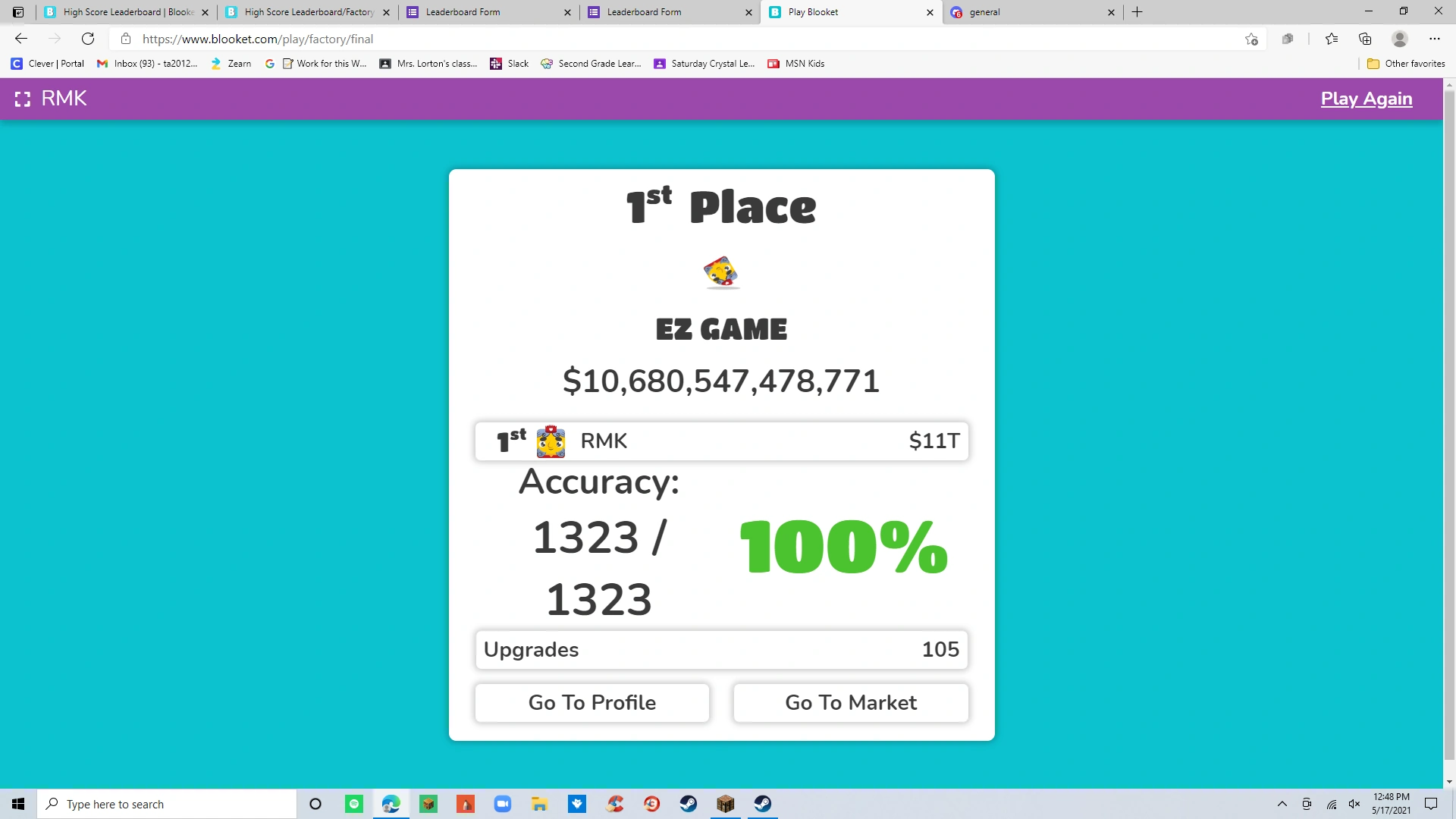 High Score Leaderboard/Factory Blooket Wiki Fandom
