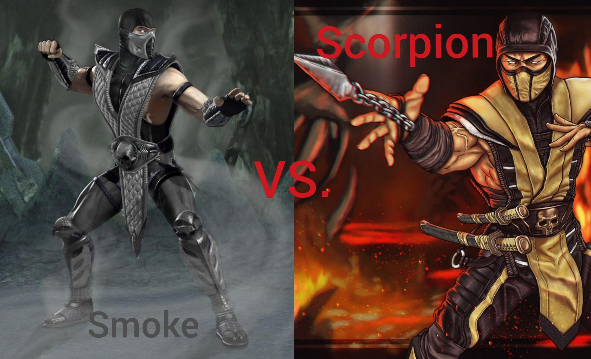 sub zero vs scorpion vs reptile vs smoke