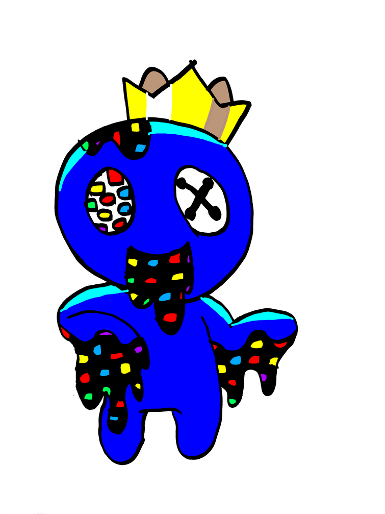 My drawing of the Blue Rainbow Friend