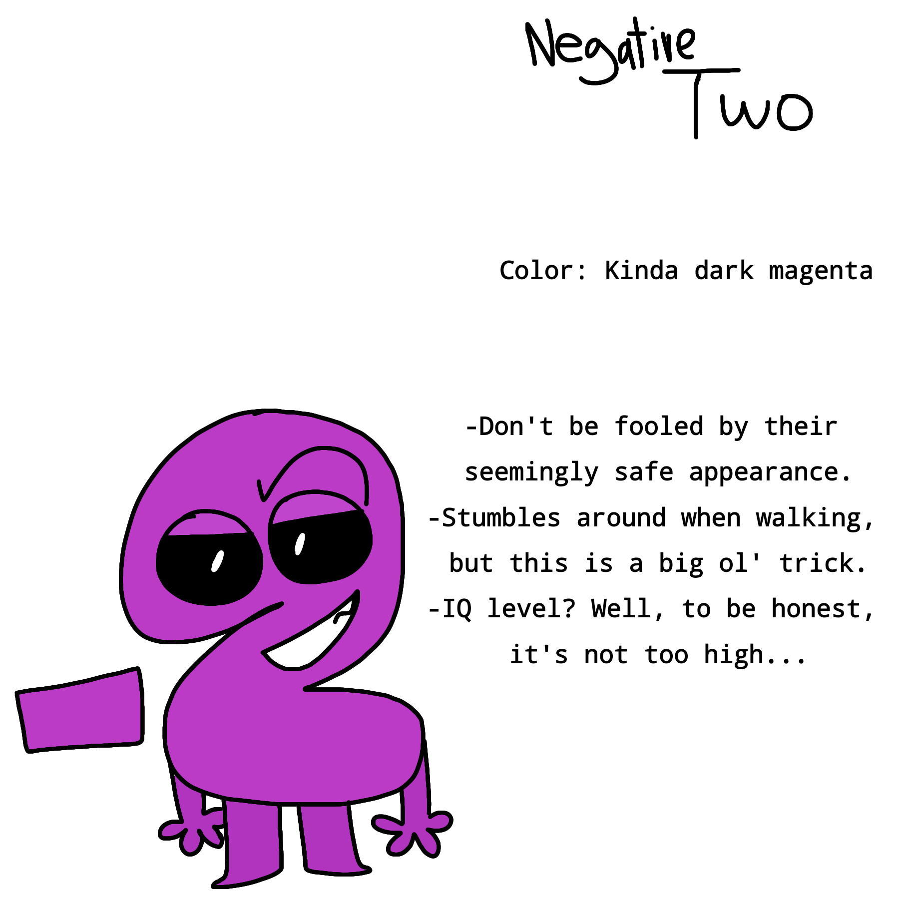 Meet the negative numbers 2 negative two fandom