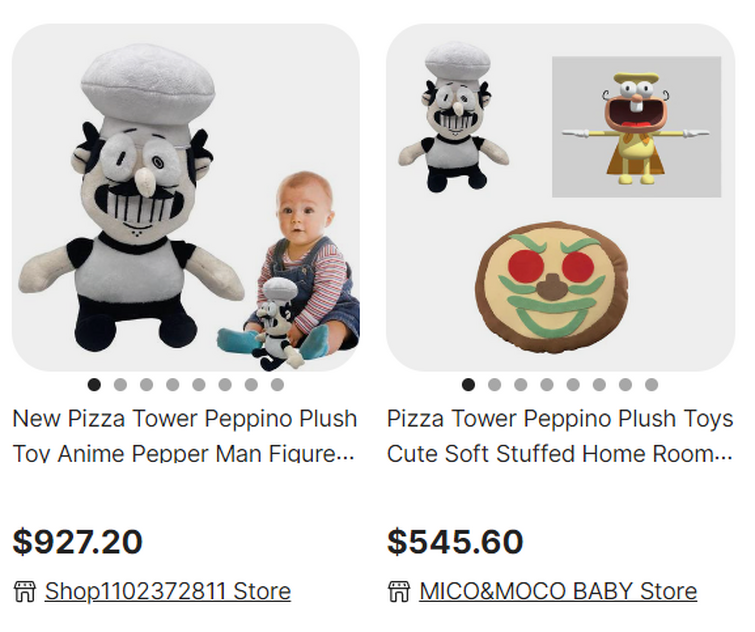 New Pizza Tower Peppino Pizza Tower Chef Games Around The Children's Plush  Toys