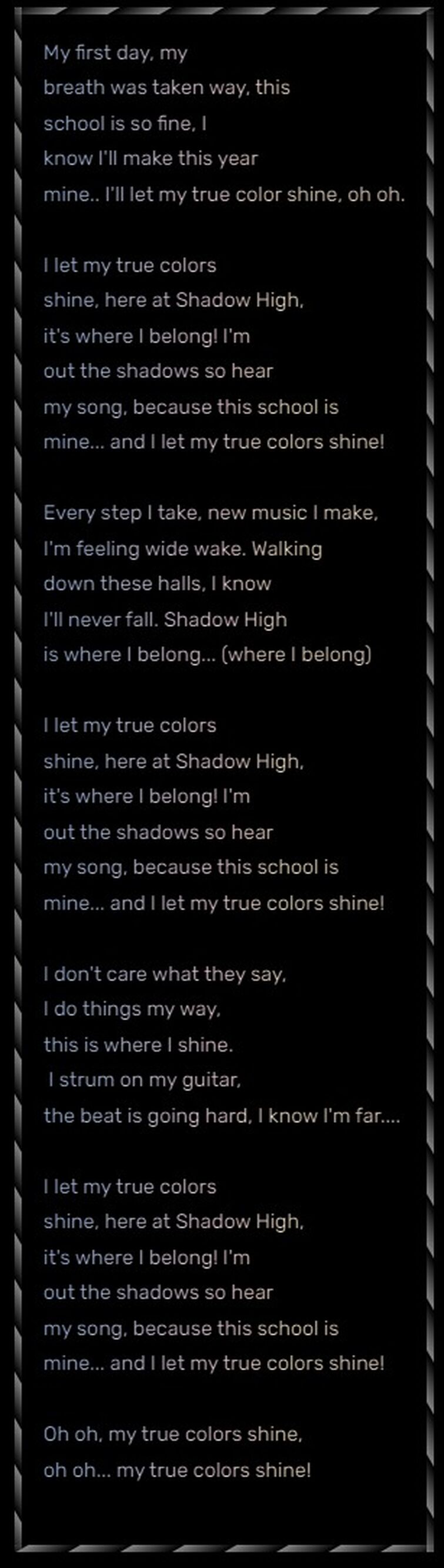 My True Colors Shine by MUSIC1500 | Fandom