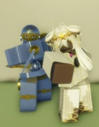 Silver Chariot OVA and its user menacingly posing.