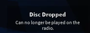 When the disk is dropped.