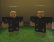 The two basic minions standing beside each other.