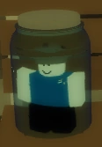 Guest inside of a jar.