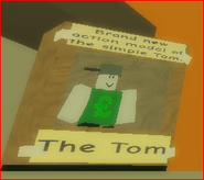 Behind the counter. An Action Figure of tom (Older version)