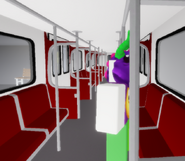 A player inside the train.