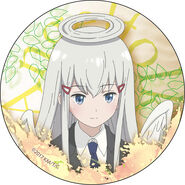 A badge featuring Manami Mitama