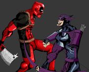 Deadpool Hawkeye Dark Reign by chaos neverthrive